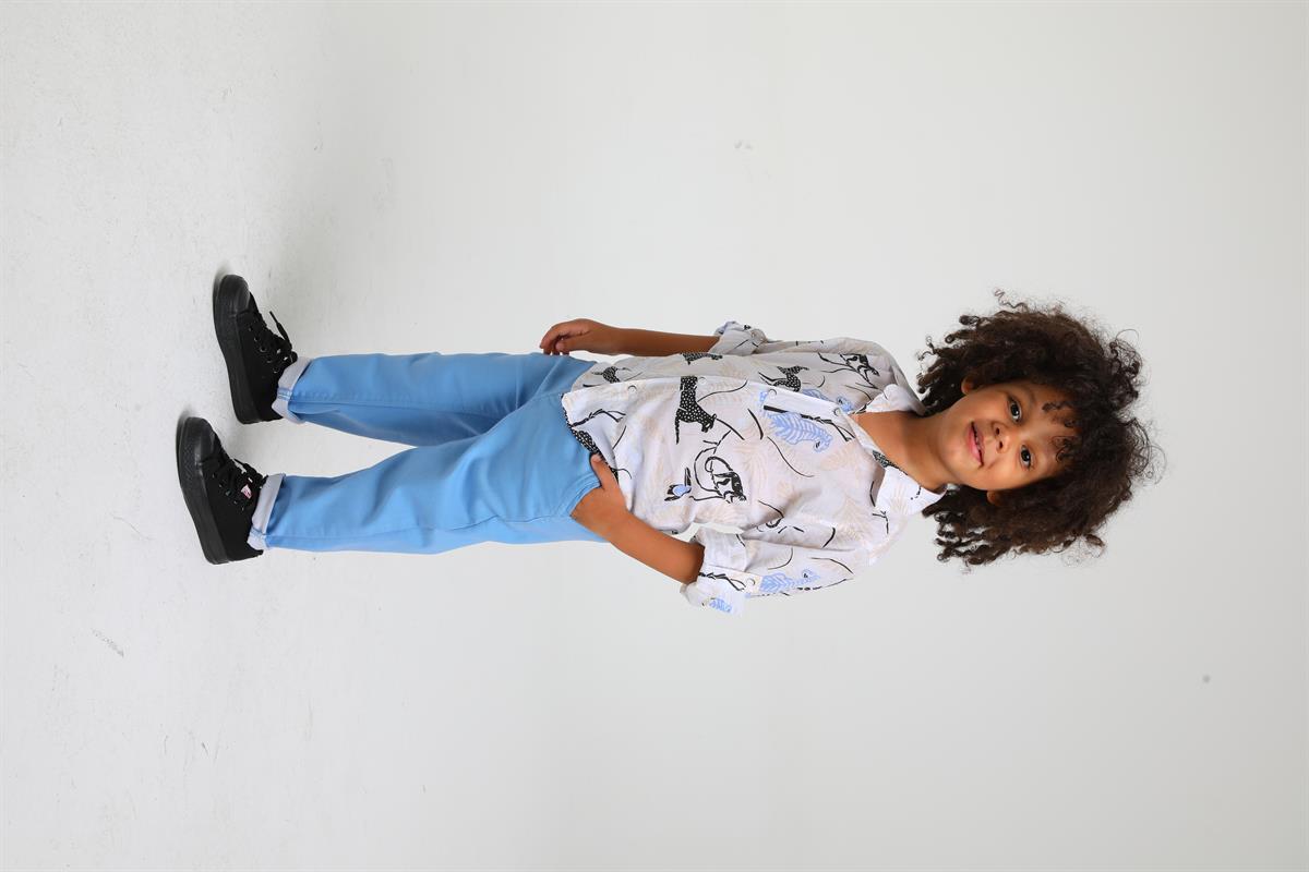 HAYVAN BASKILI BEBE GÖMLEK