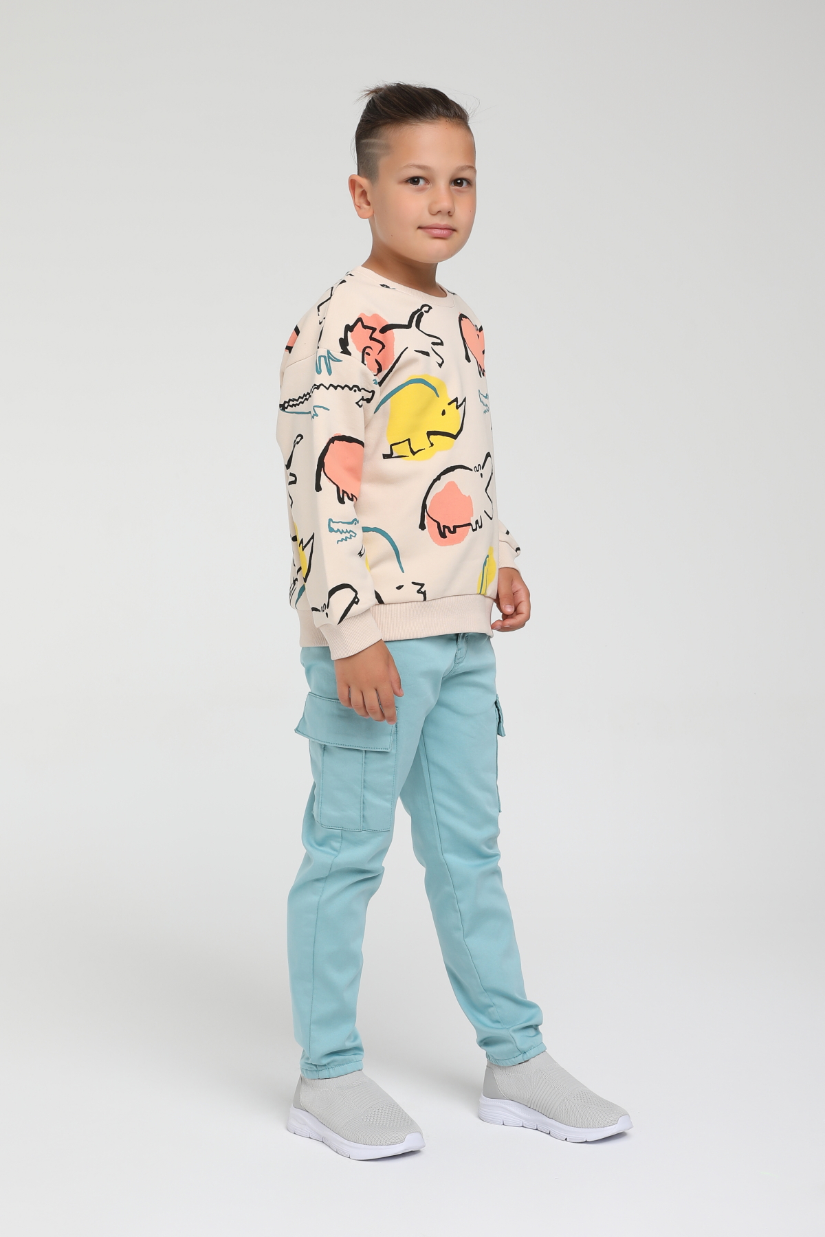 HAYVAN DESENLİ ERKEK SWEAT