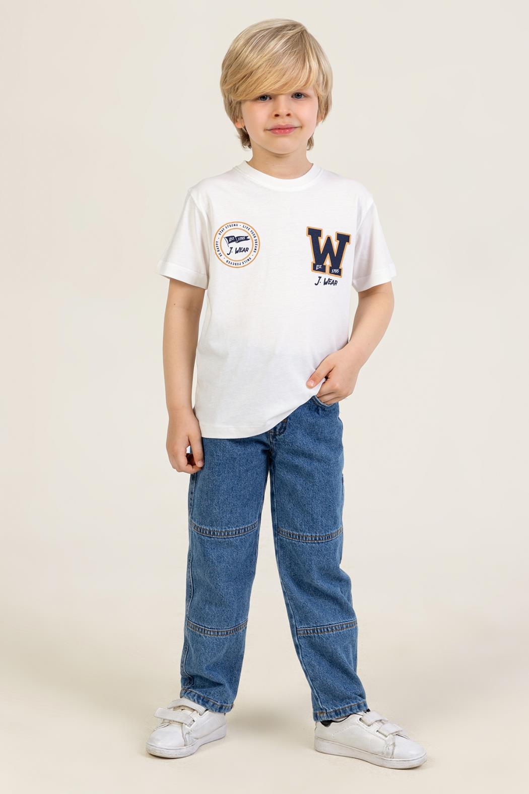 J.Wear Erkek Tişört - Ekru