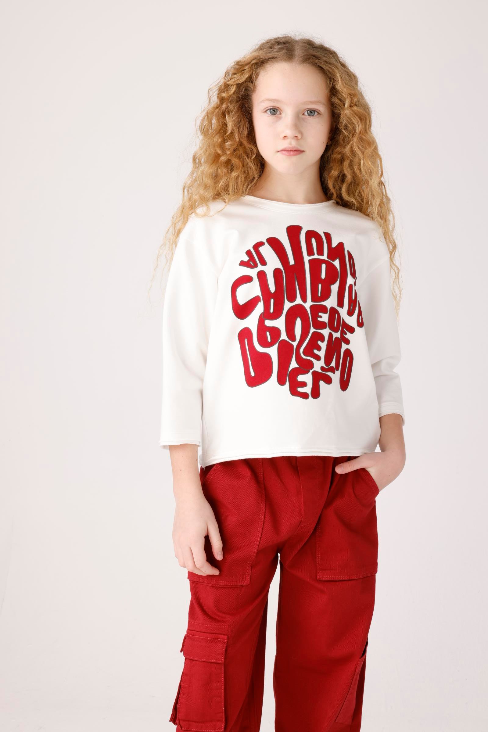 JENA Oversize KIz Sweat - Ekru