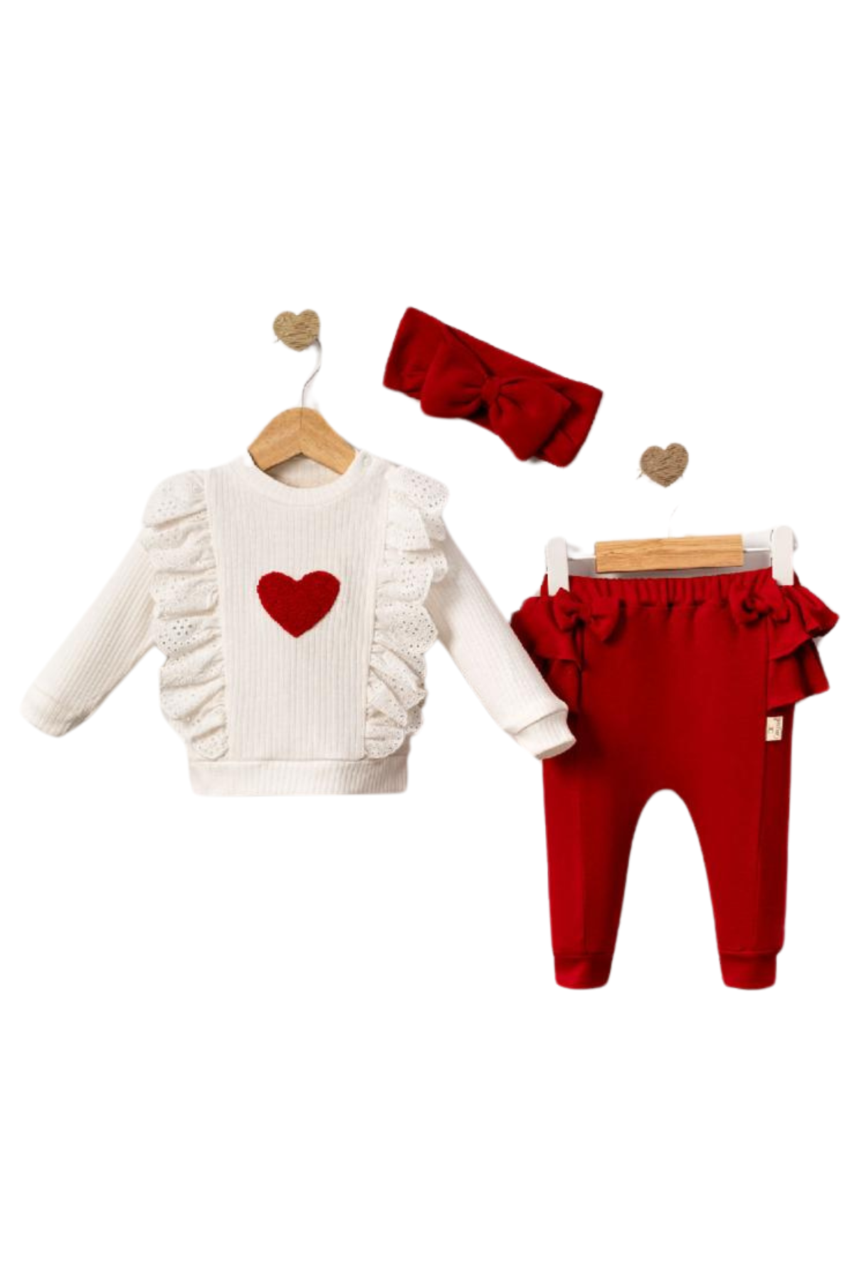 Kalpli Bebe Takım - Ekru