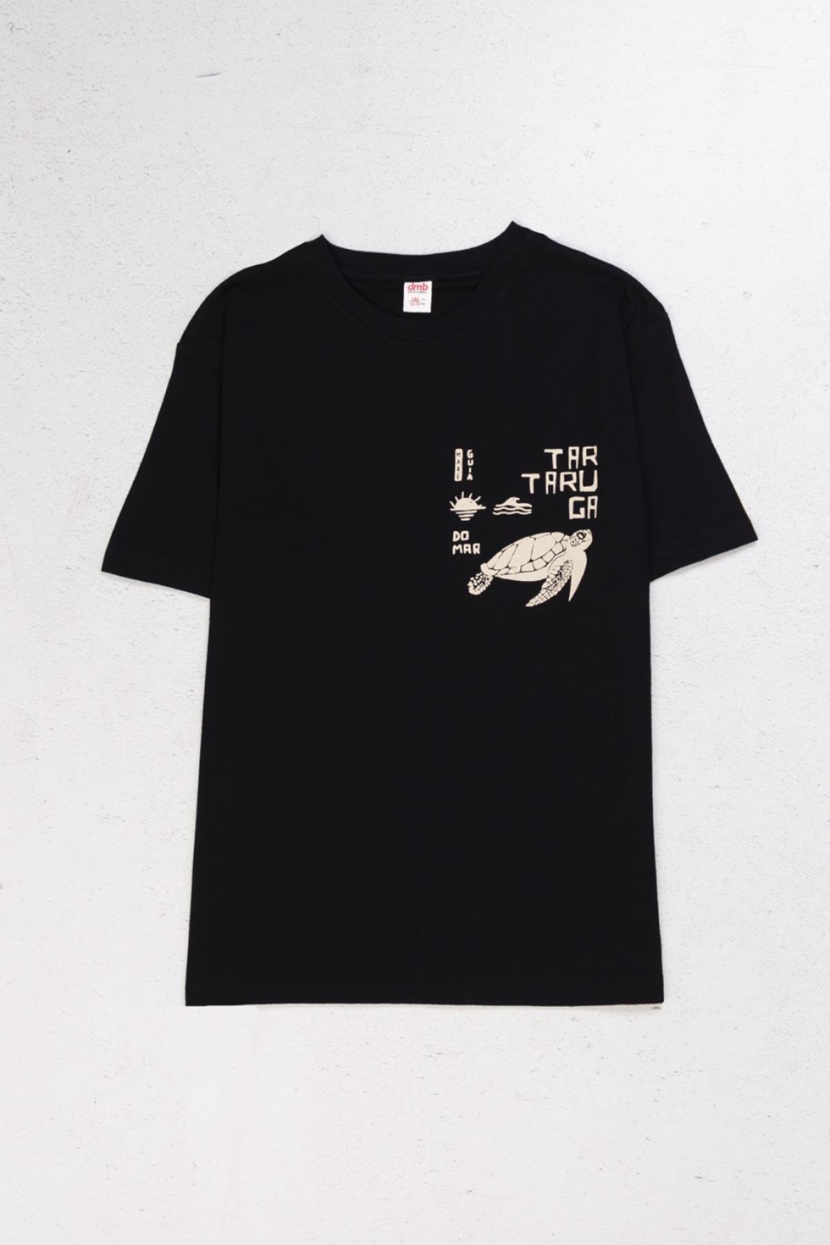 KAPLUMBAĞA BASKILI ERKEK T-SHIRT