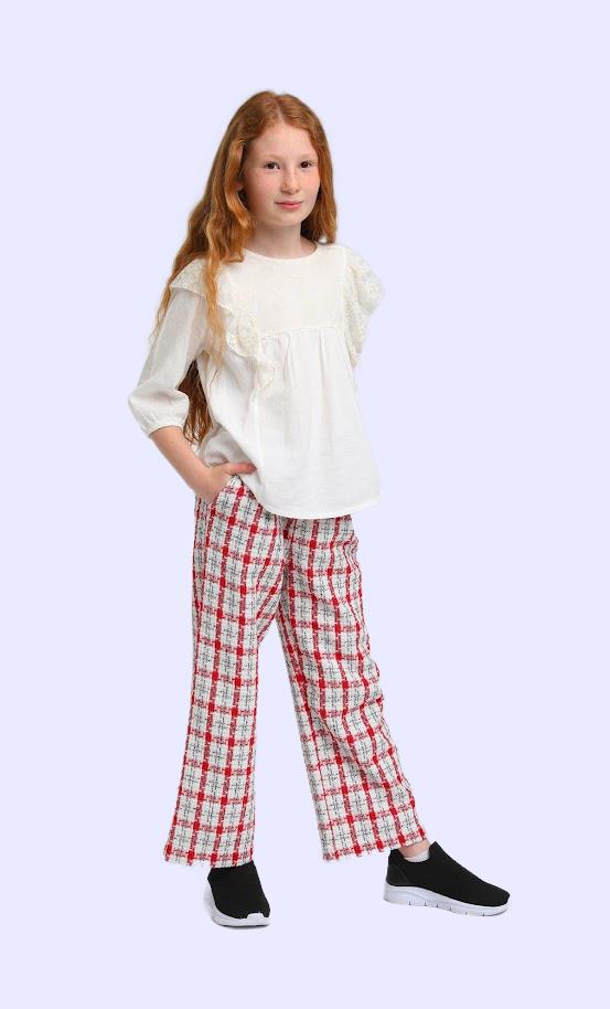 KARELİ KIZ PANTALON