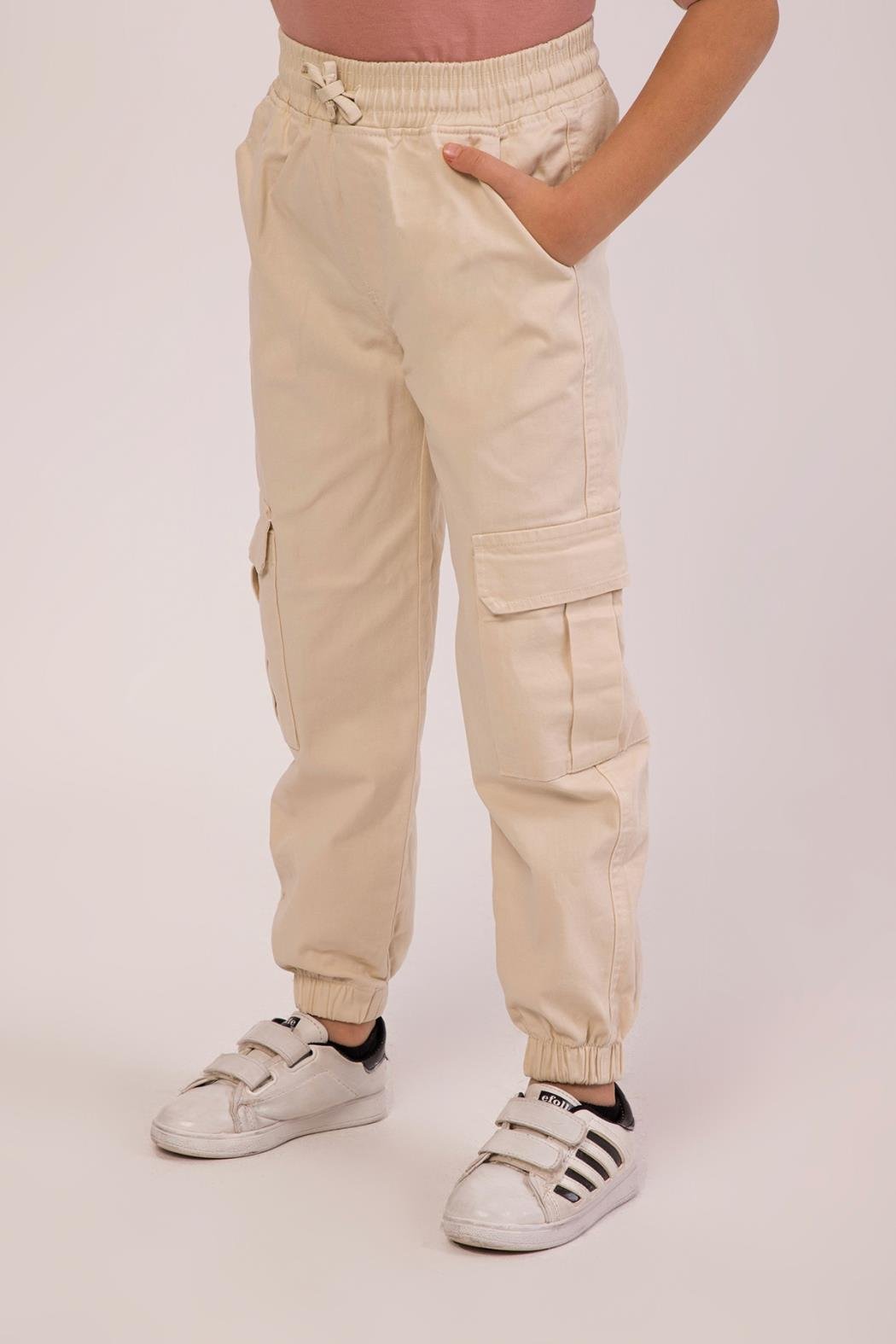 Kargo Cep Erkek Pantolon - Krem