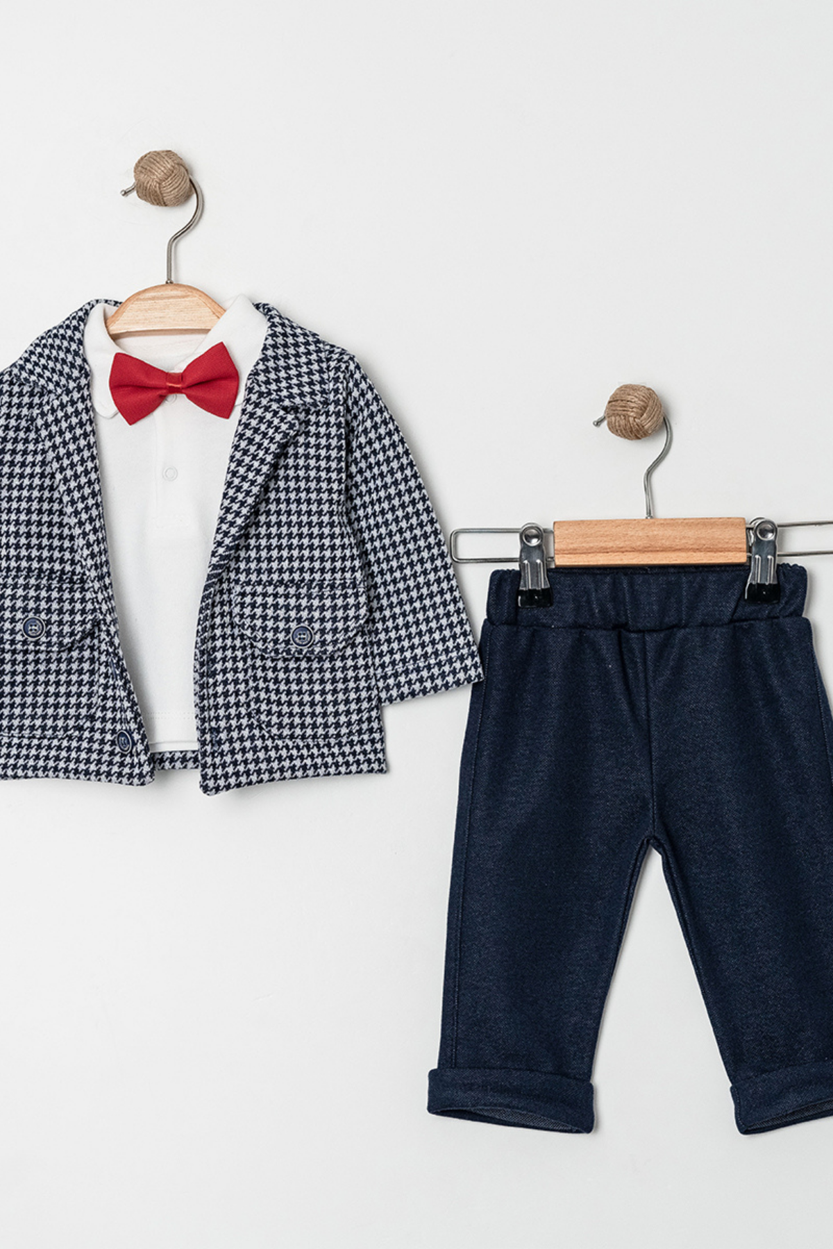 Kazayağı Bebe Erkek Takım - İndigo