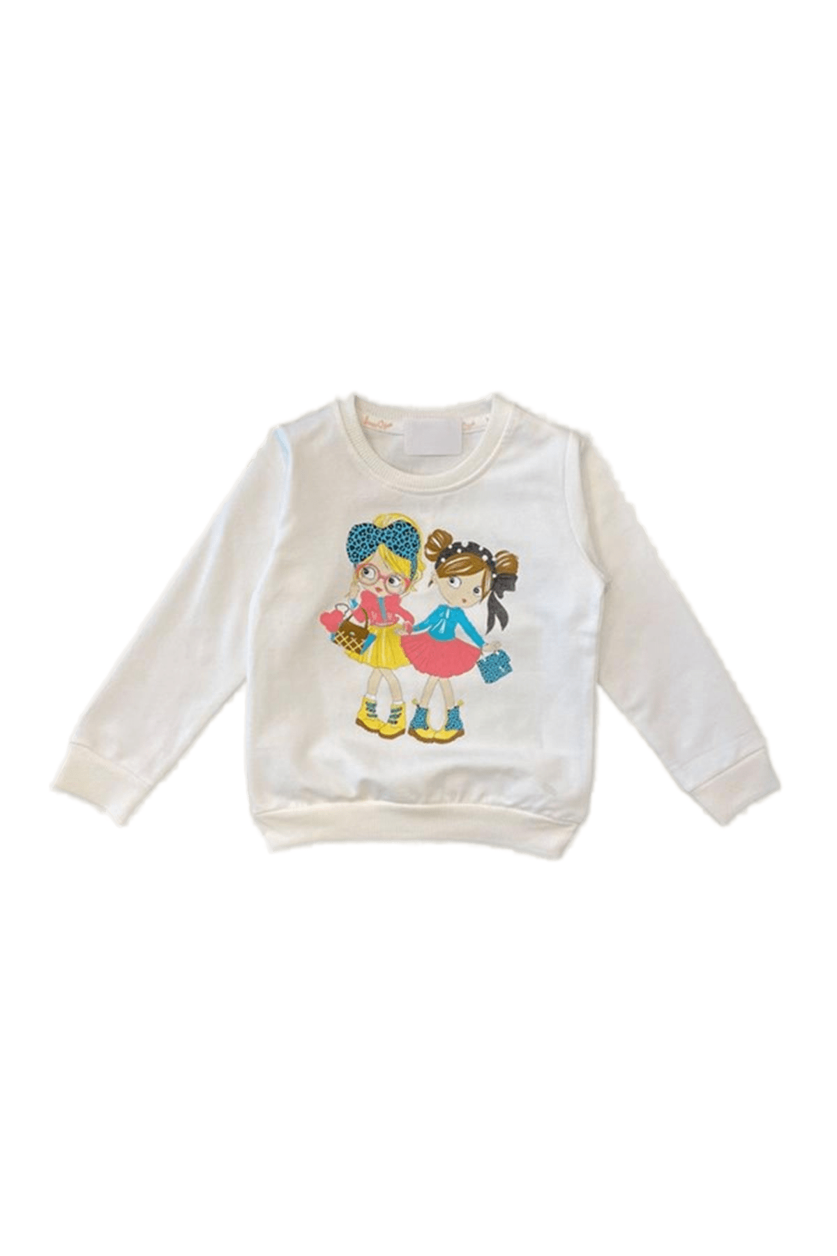 KIZ BASKILI UZUN KOL SWEAT