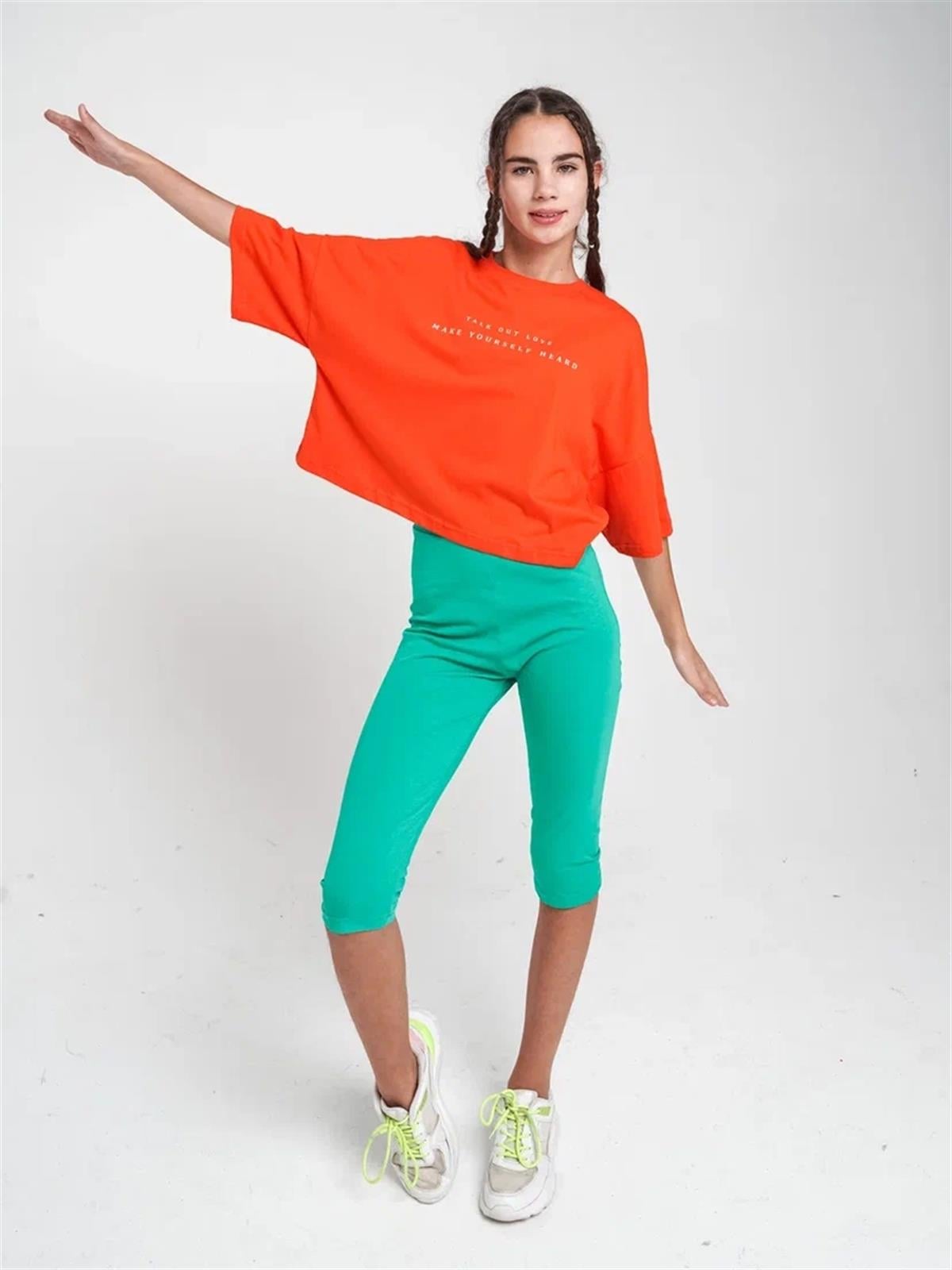 KIZ CAPRİ TAYT