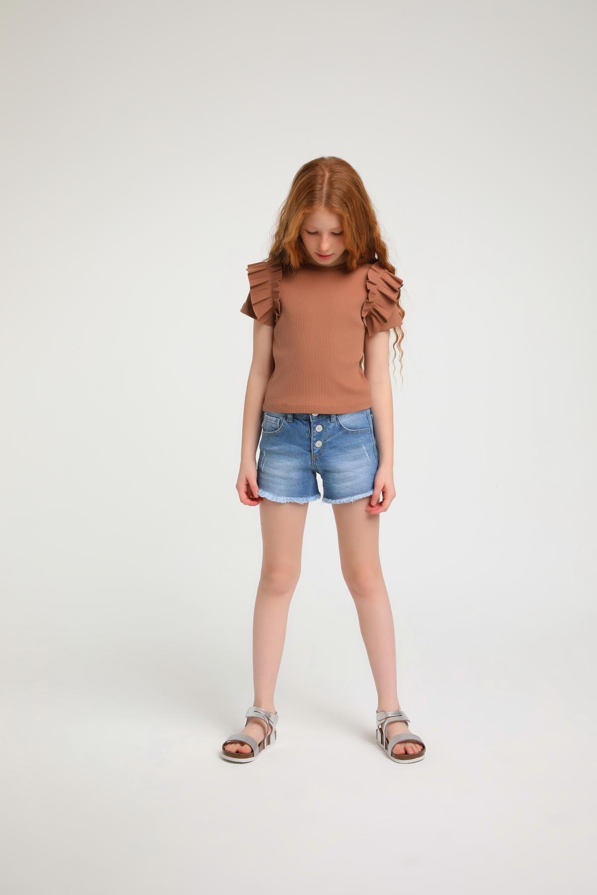 KOLLARI FIRFIRLI KIZ BLUZ