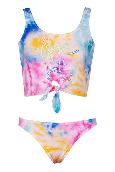 KOM VINTAGE TANKINI KIZ BİKİNİ - PEMBE