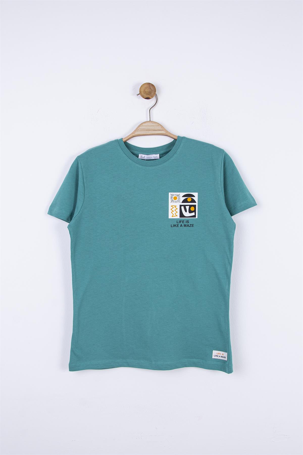 LIFE IS YAZILI T-SHIRT