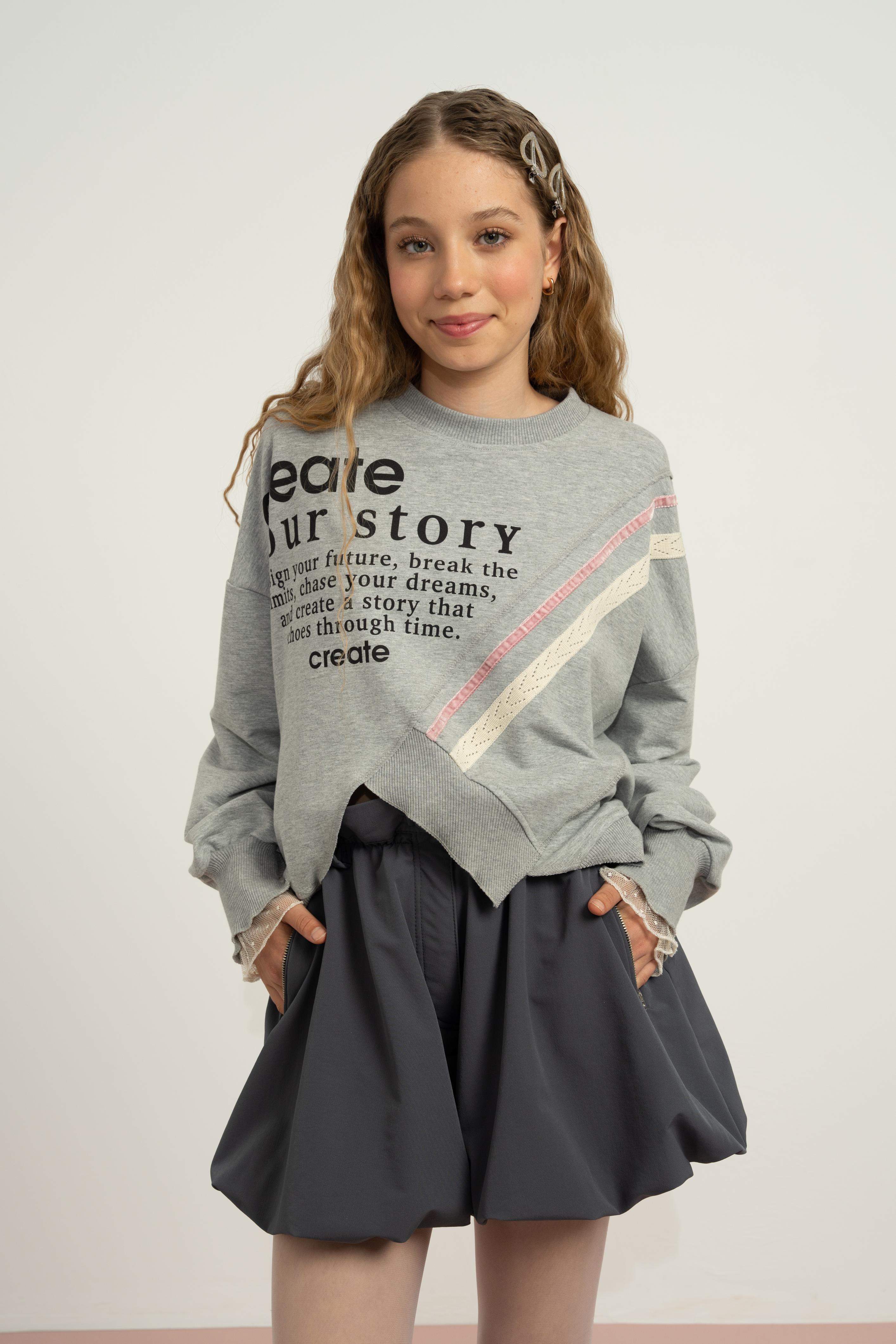 LOCO LOCO Create Kız Sweat - Gri