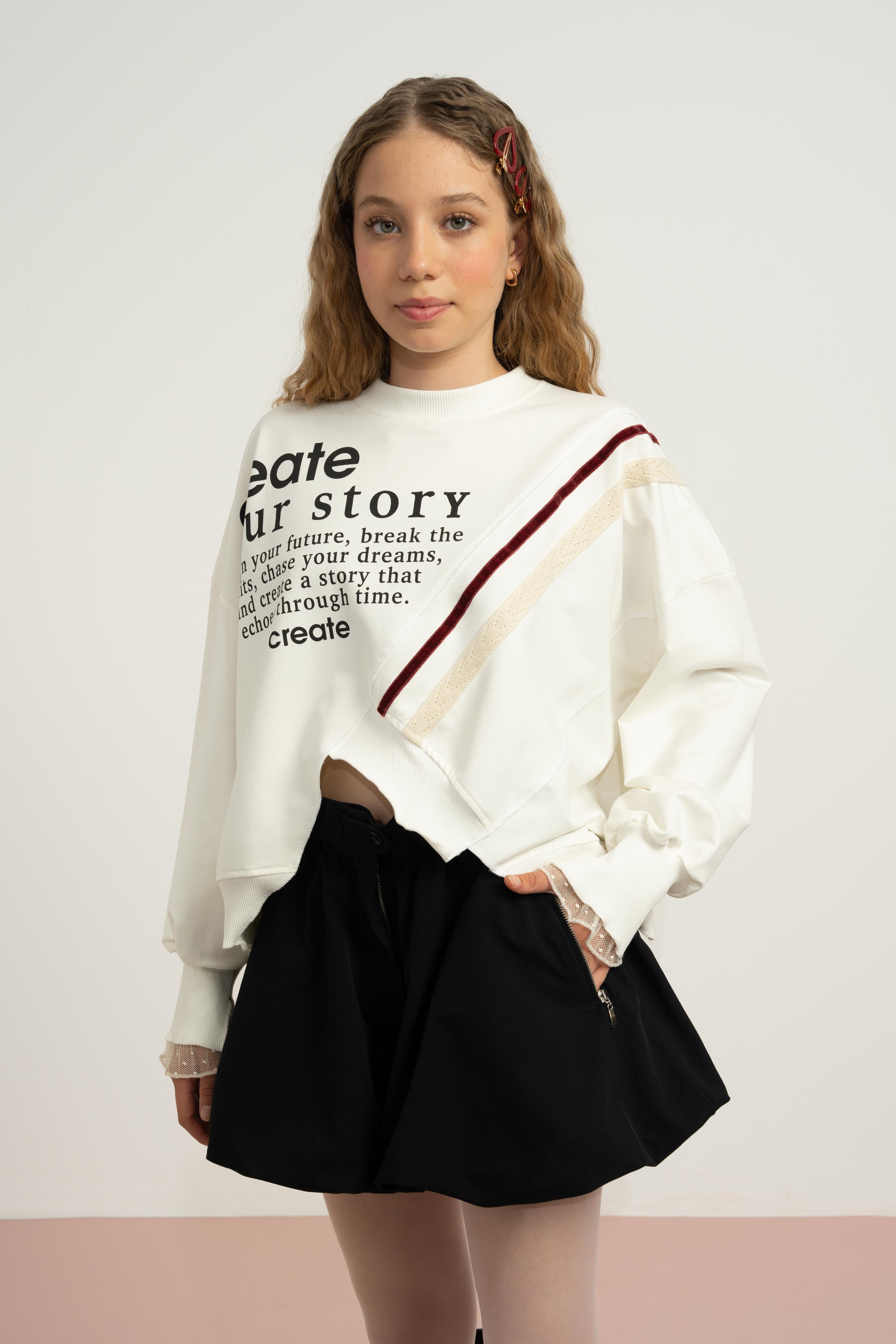 LOCO LOCO Paraşüt Kız Balon Şort Etek - Siyah