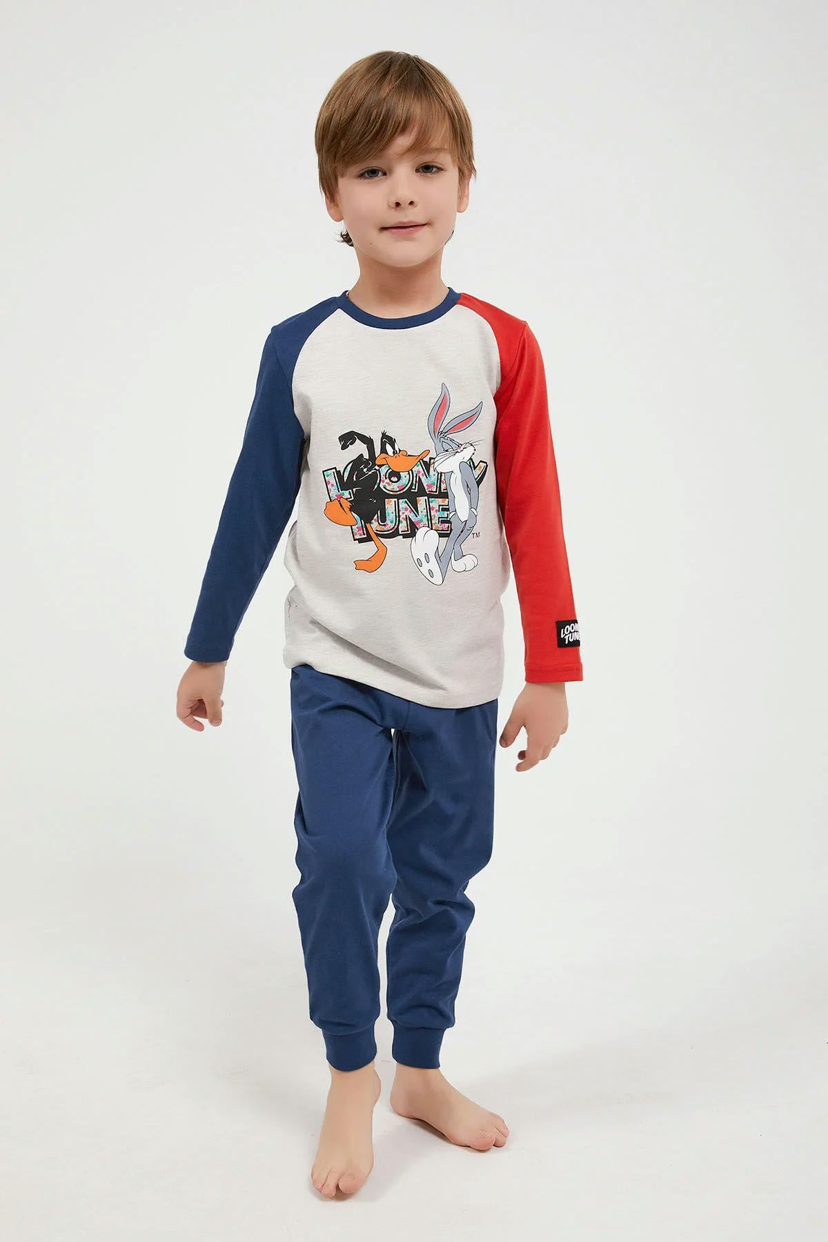 LOONEY TUNES LİSANSLI ERKEK UZUN KOL PİJAMA TAKIM