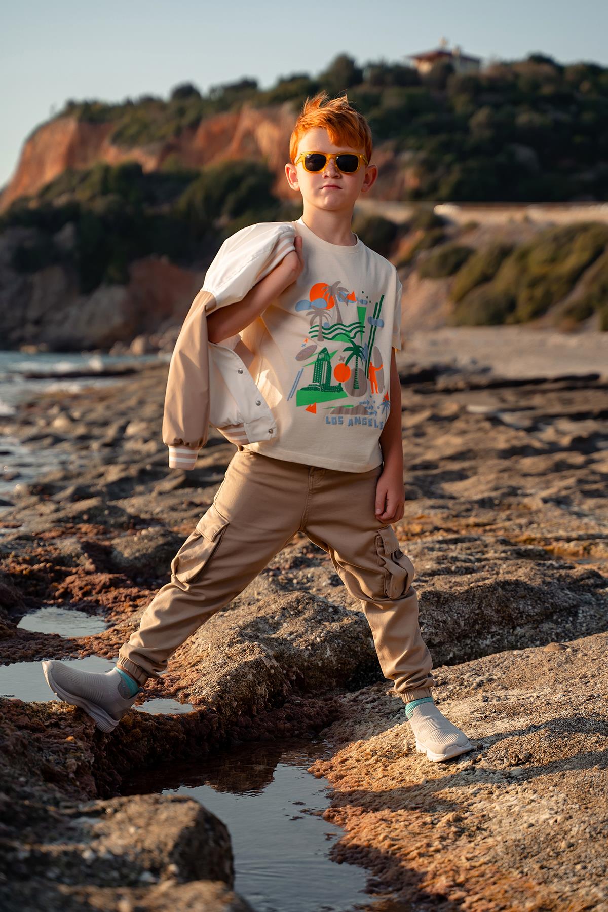 LOSANGELS YAZILI T-SHIRT