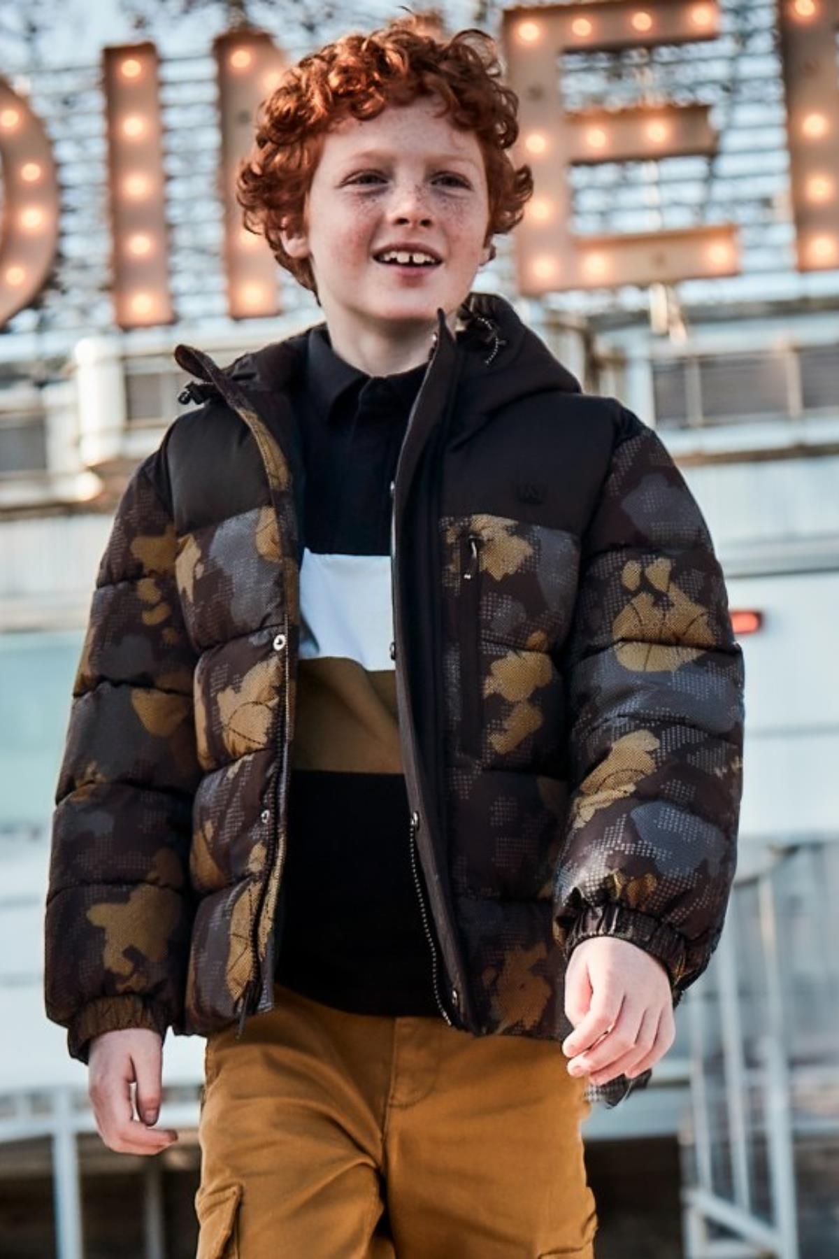 Mayoral Baskılı Erkek Mont - Siyah