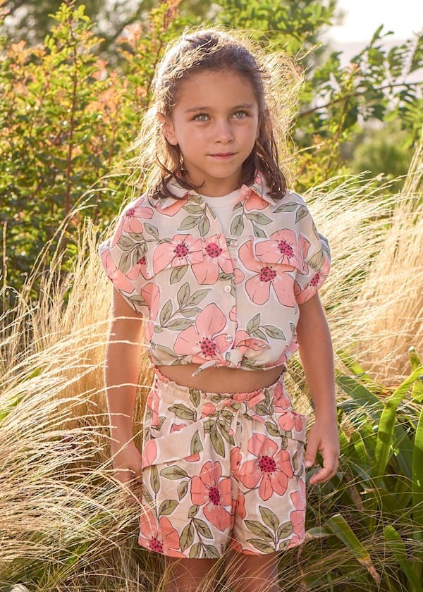 MAYORAL Baskılı Kız Şort - Bej