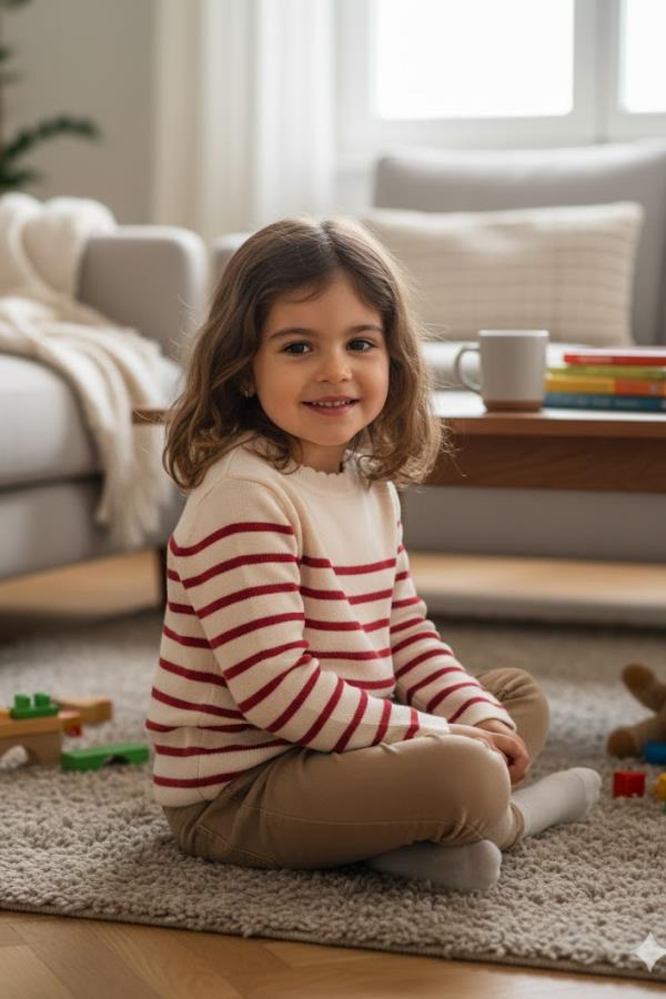 MAYORAL Çizgili Kazak - Bordo