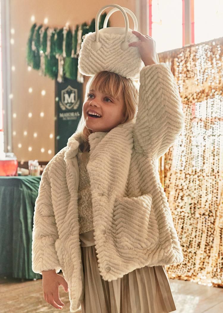 MAYORAL Kürk Kız Mont - Bej