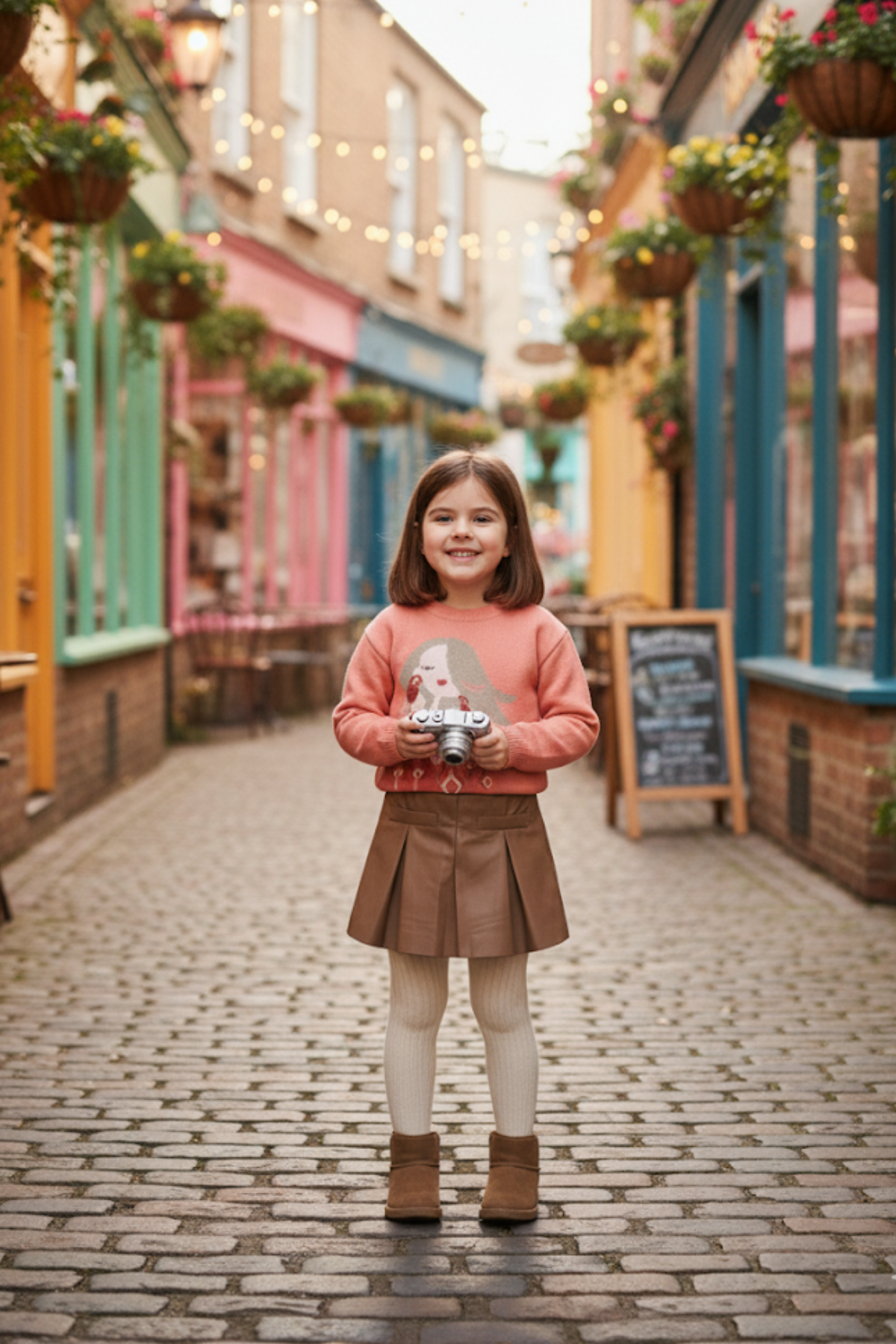 MAYORAL Pileli Kız Şort - Kahverengi