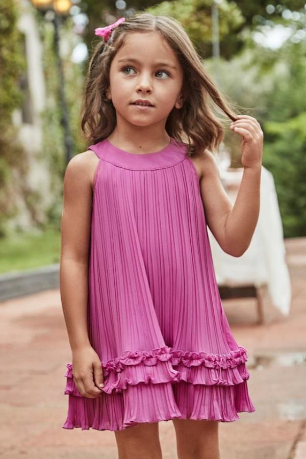 MAYORAL Piliseli Elbise - Pembe