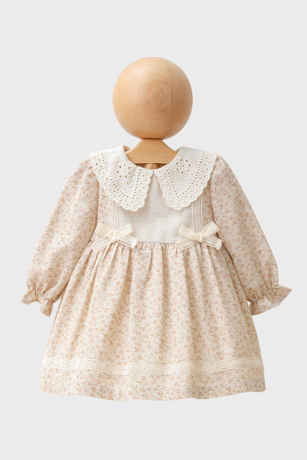 Mini Çiçekli Bebe Elbise - Somon