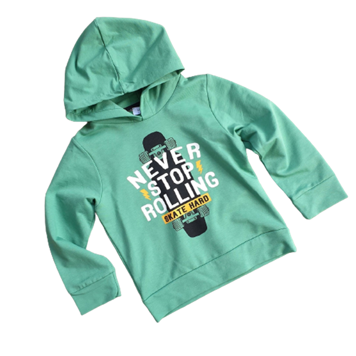 NEVER STOP YAZILI ERKEK SWEAT
