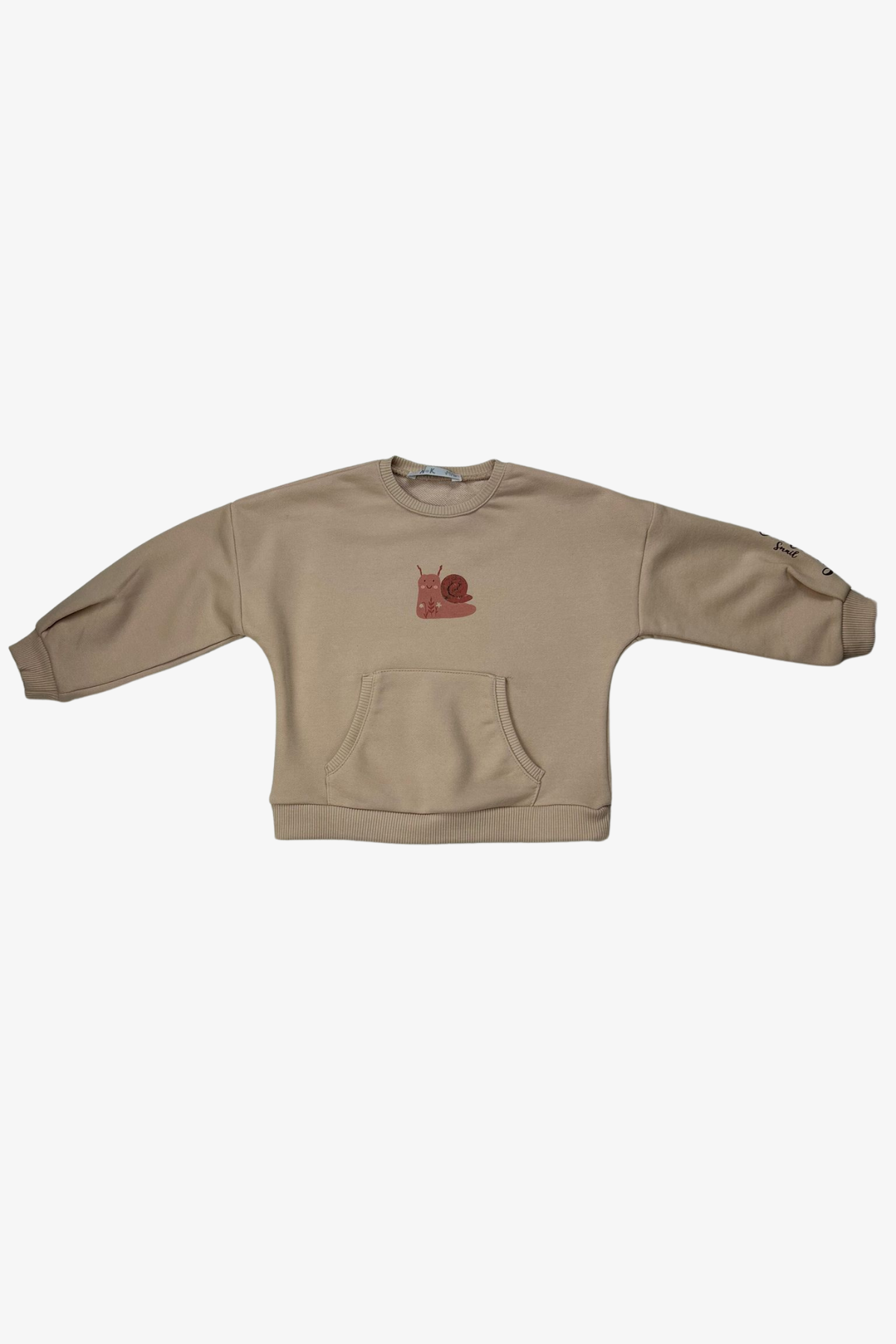 NK Salyangoz Baskılı Sweat - Bej