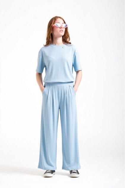 Oversize Kız Pantolon - Mavi