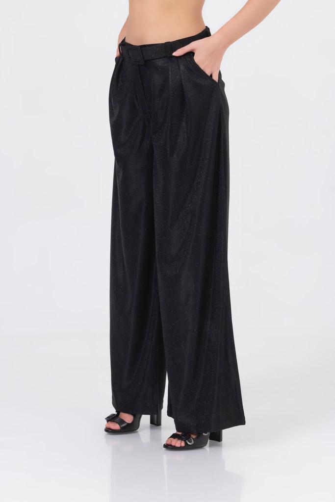 PARLAK KEMERLİ PANTALON