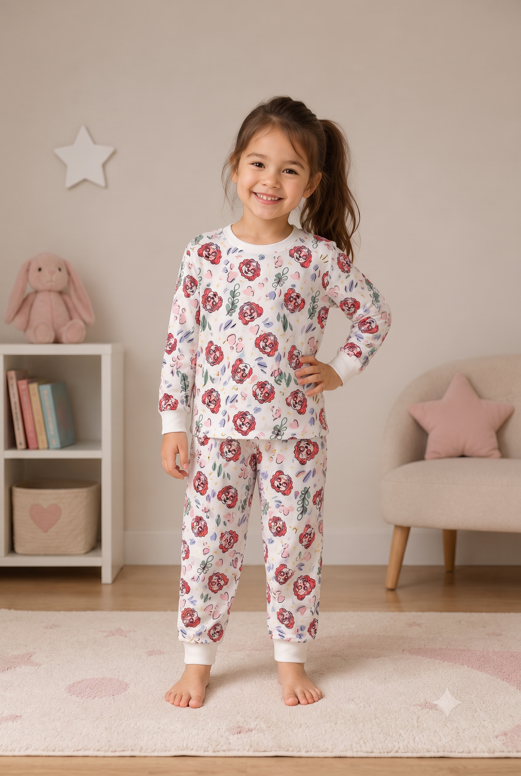 Paw Petrol Kız Pijama Takımı - Beyaz