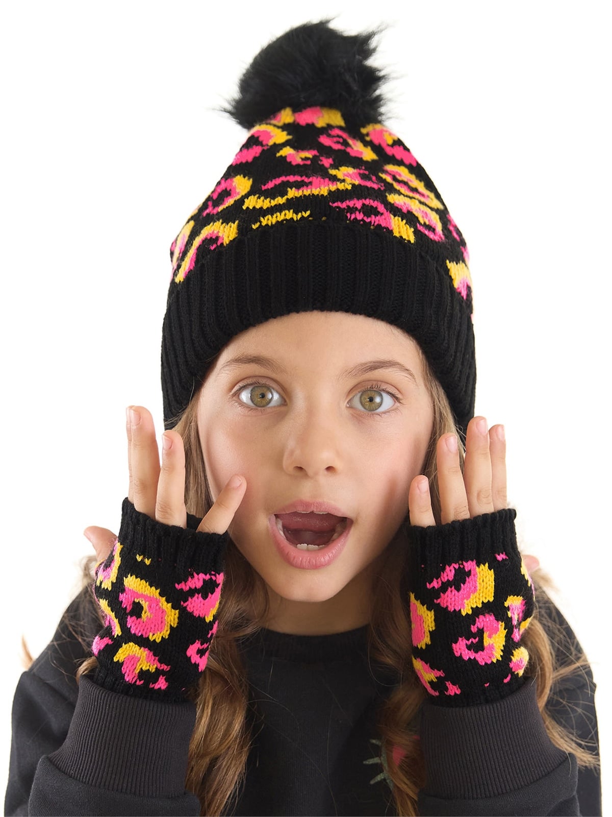 PEMBE LEOPAR KIZ BERE ELDİVEN TAKIM