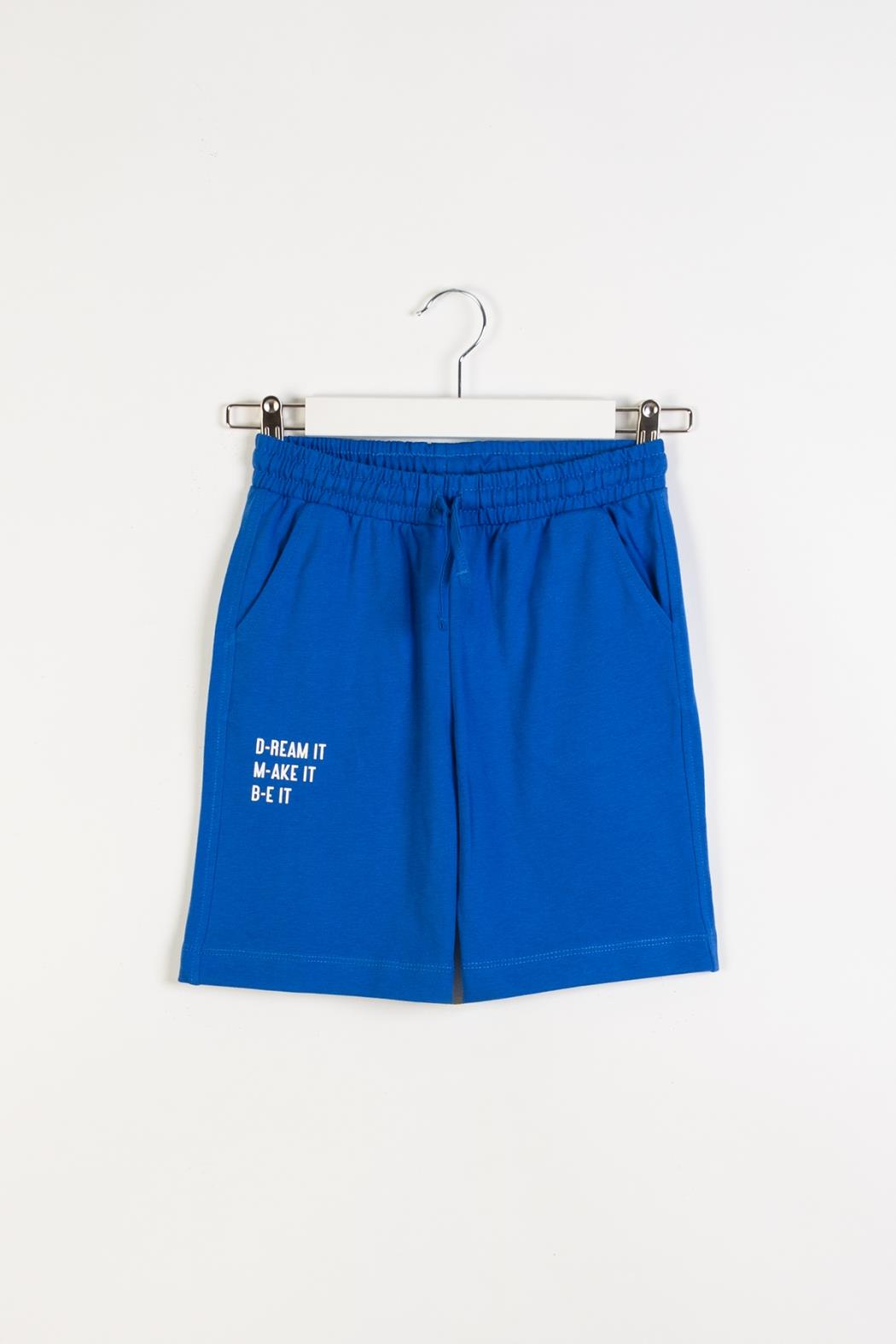 Penye Erkek Çocuk Şort - Saks