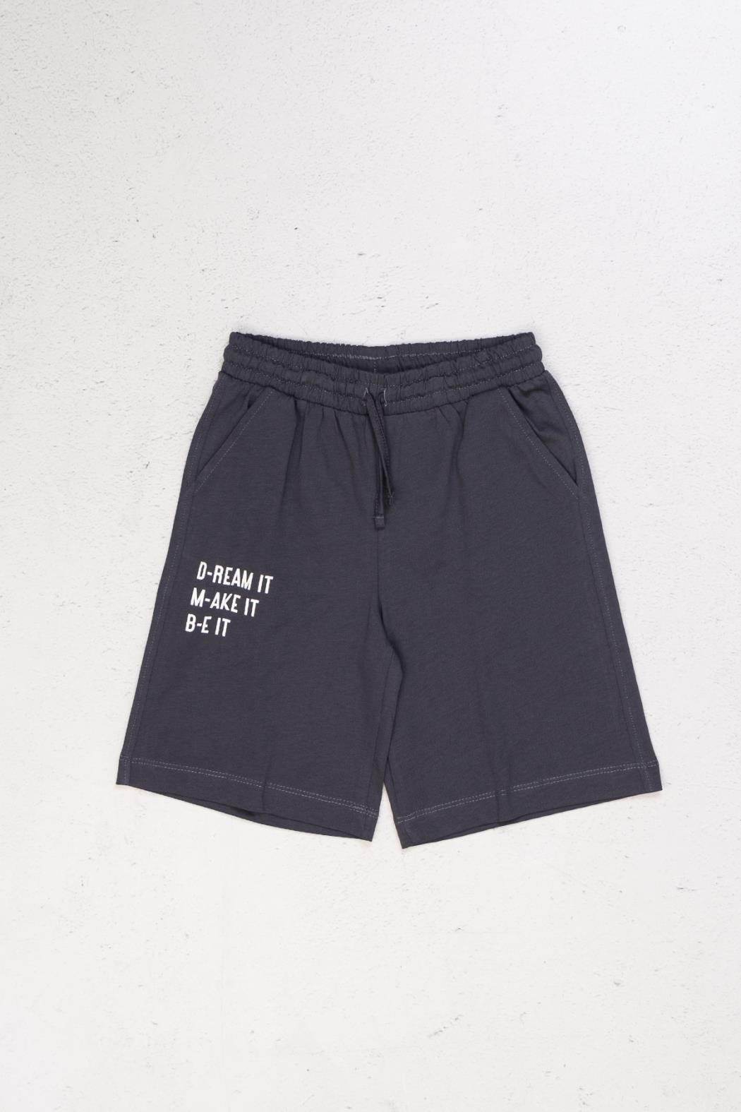 Penye Erkek Şort - Füme