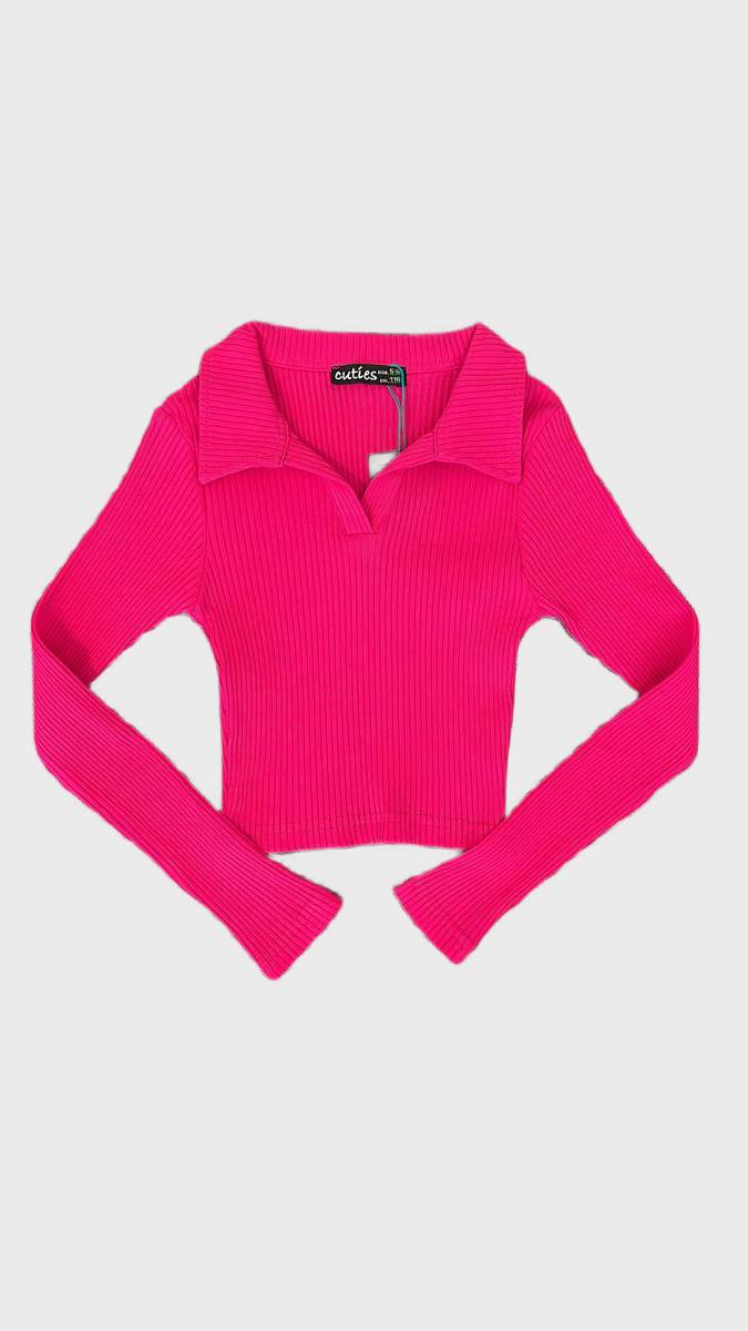 POLO YAKA FİTİLLİ KIZ BADİ