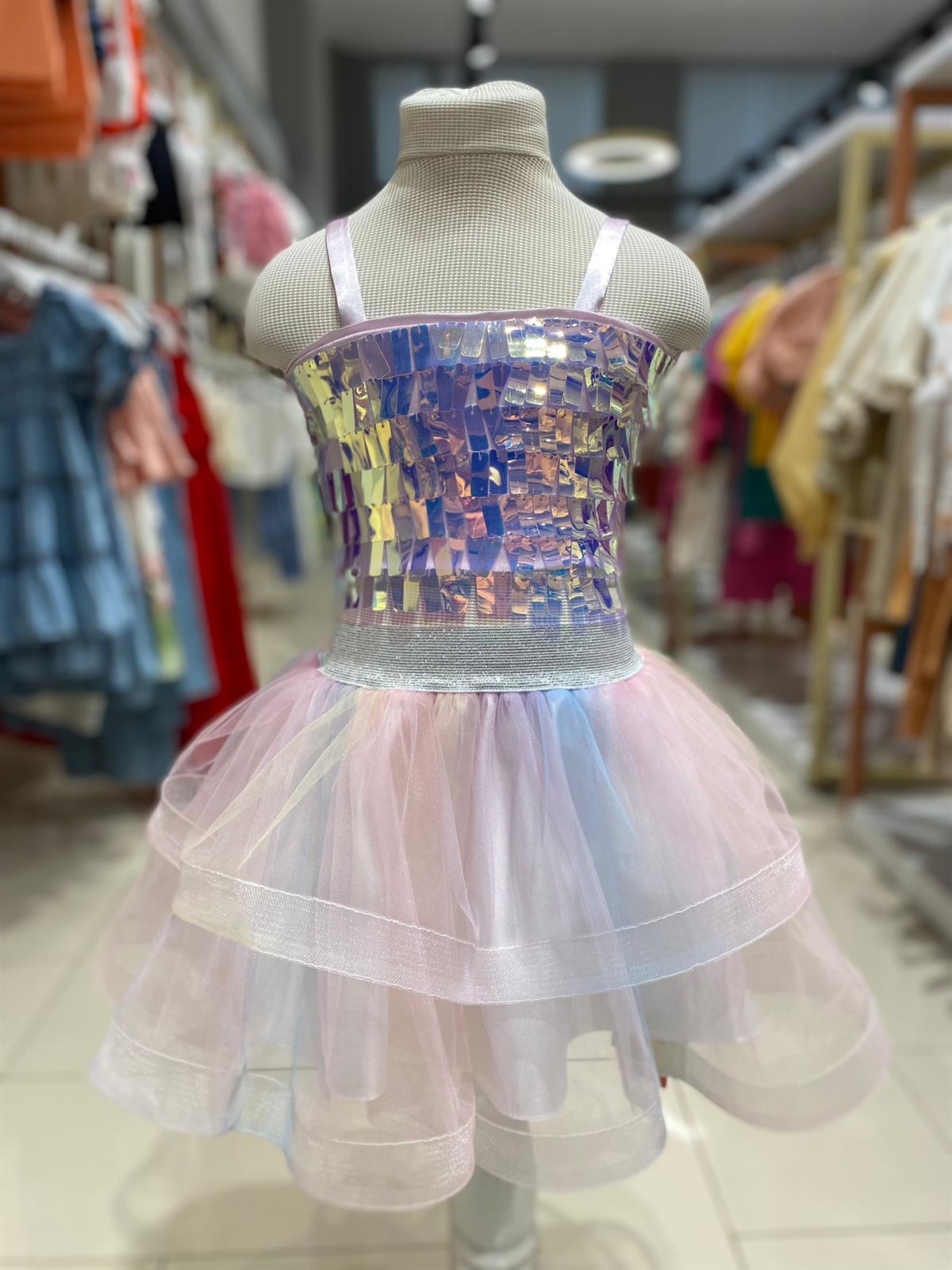 PULLU 2'Lİ RENKLİ ABİYE