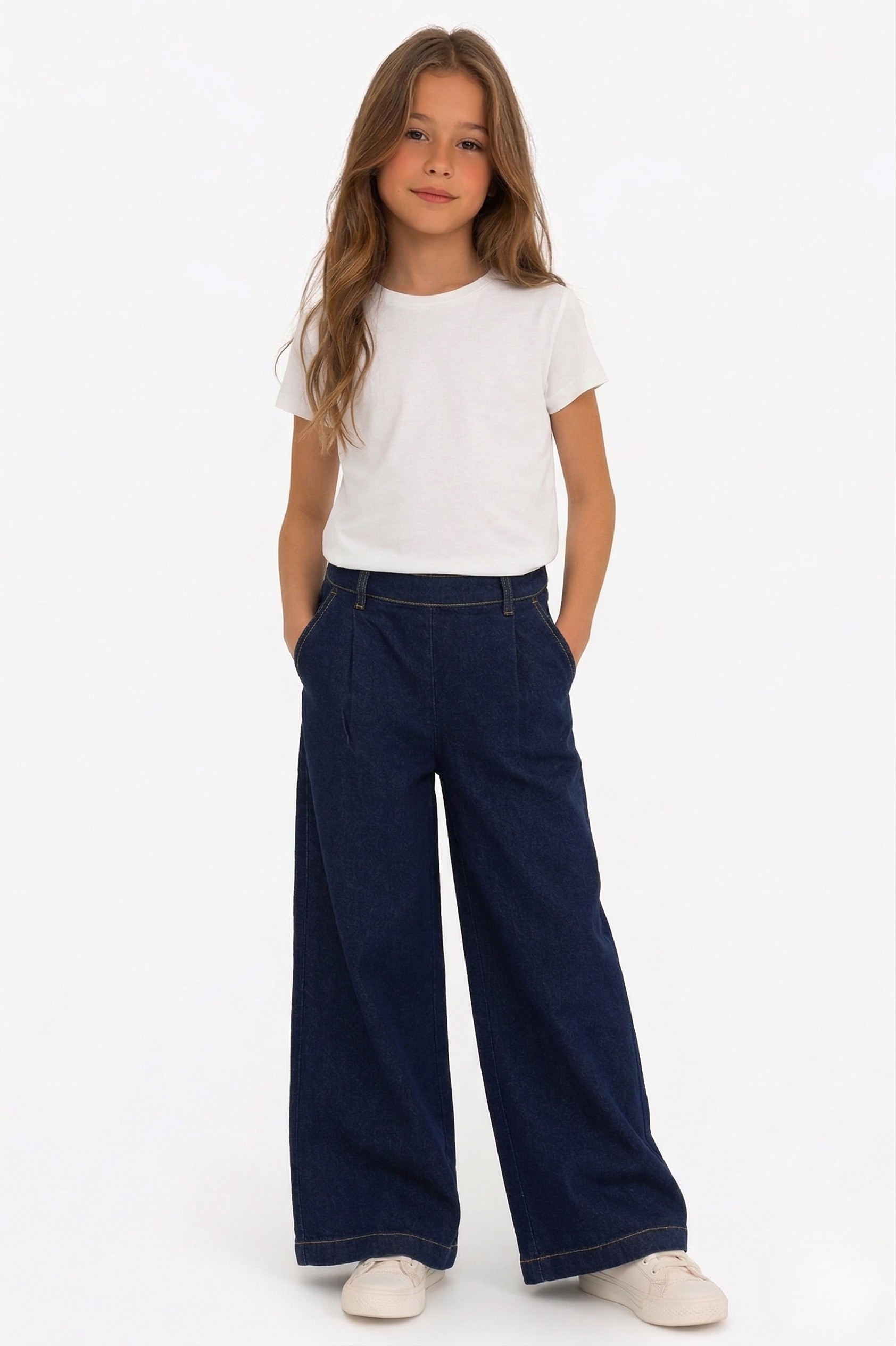 Regular Kız Pantolon - Mavi