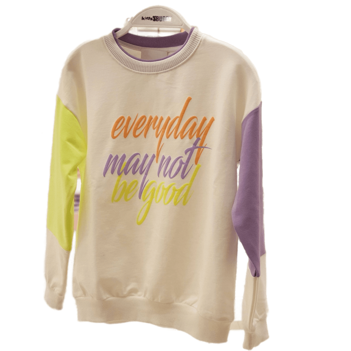 RENKLİ YAZILI KIZ SWEAT