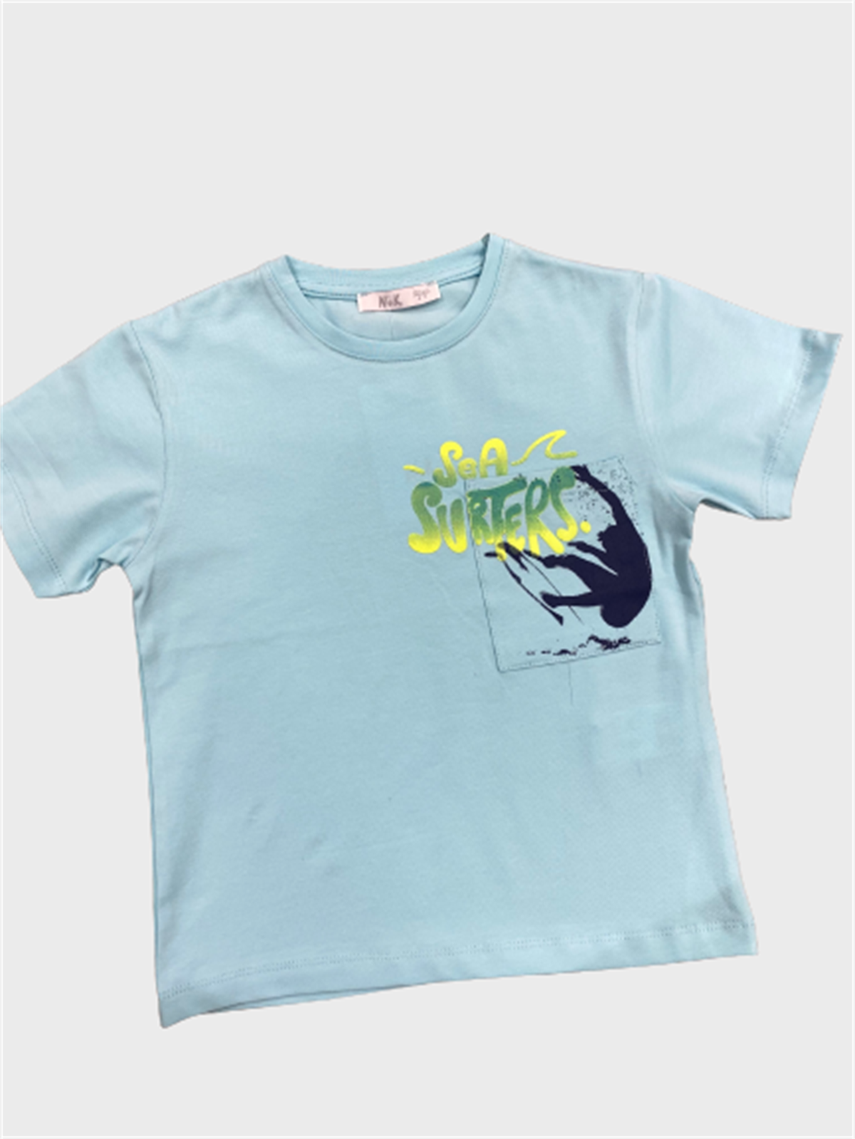 SEA YAZILI TEK CEPLİ T-SHIRT