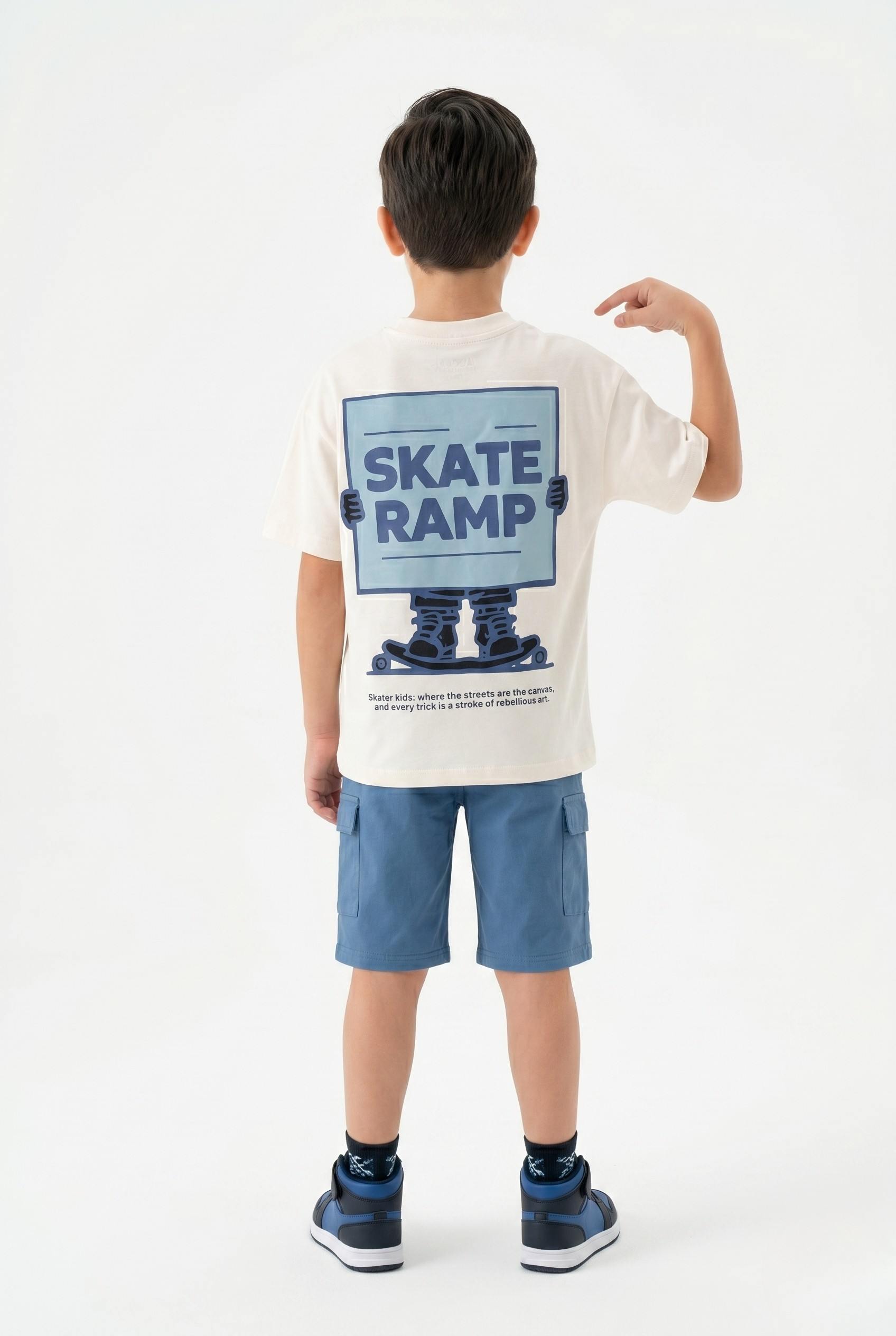 Skate Bebe Tişört - Ekru