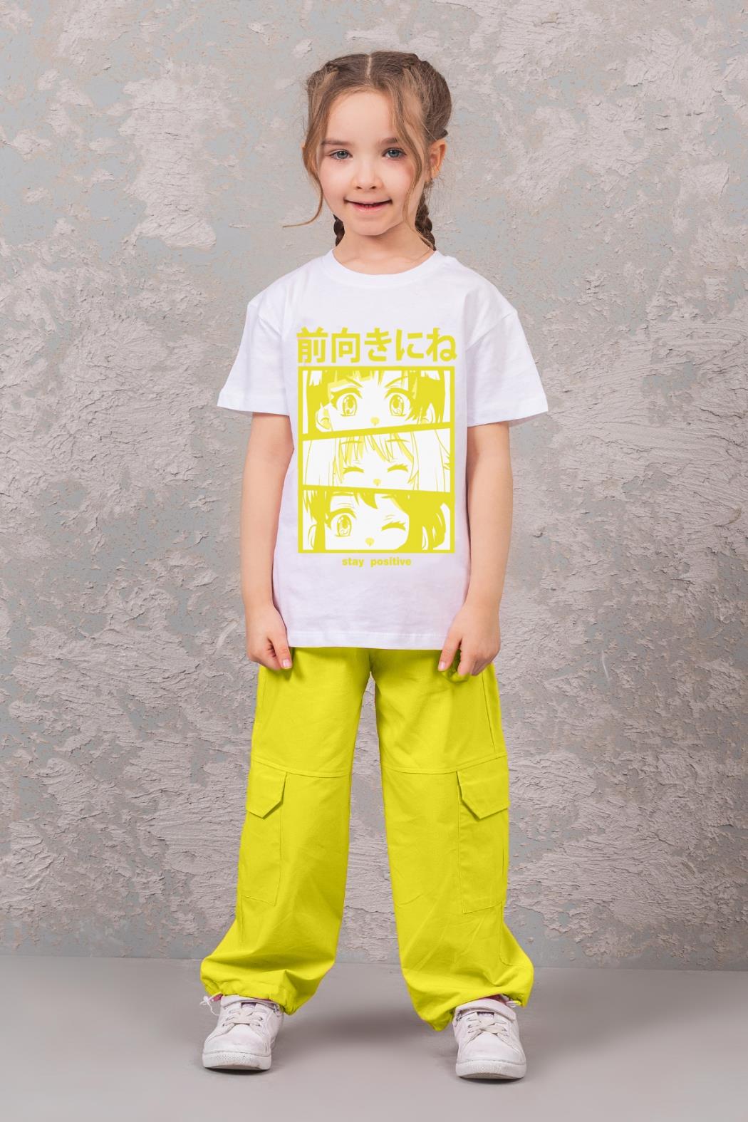 STAY POSİTİVE YAZILI T-SHIRT