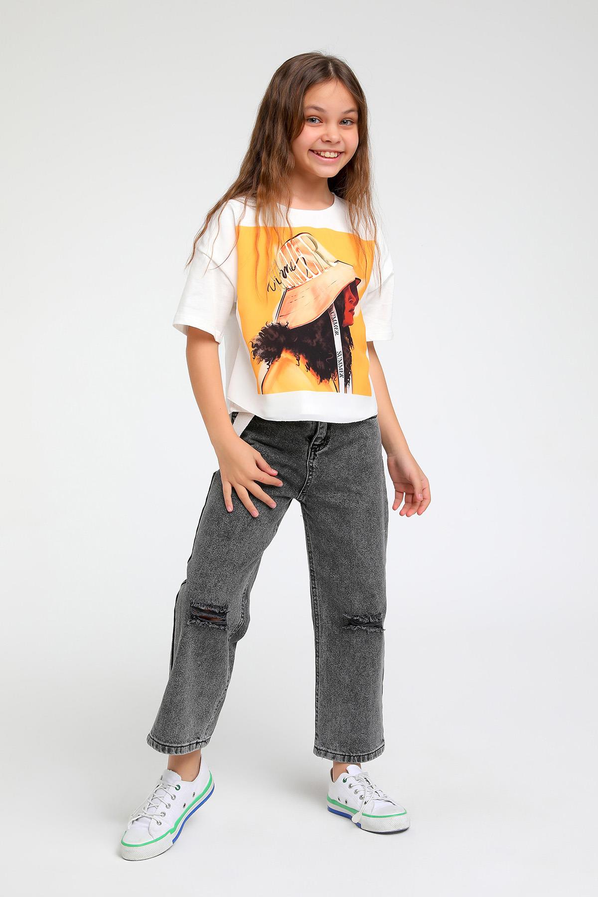 SUMMER YAZILI ŞAPKALI T-SHIRT