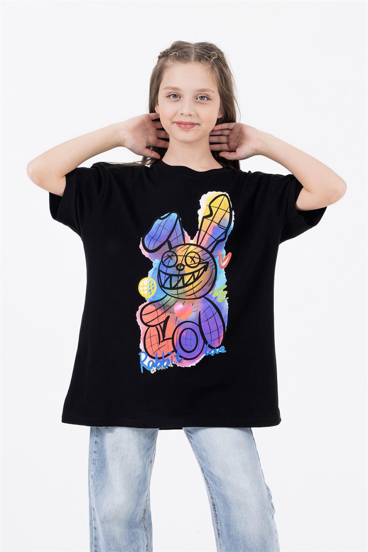 TAVŞAN BASKILI T-SHIRT