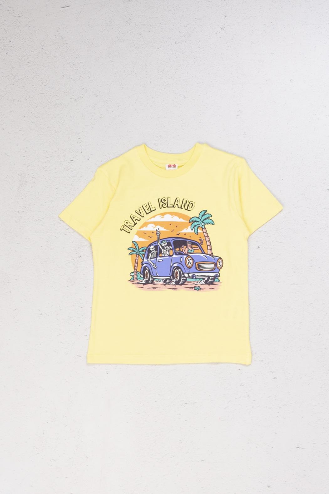 Travel Island Erkek Tişört - Sarı