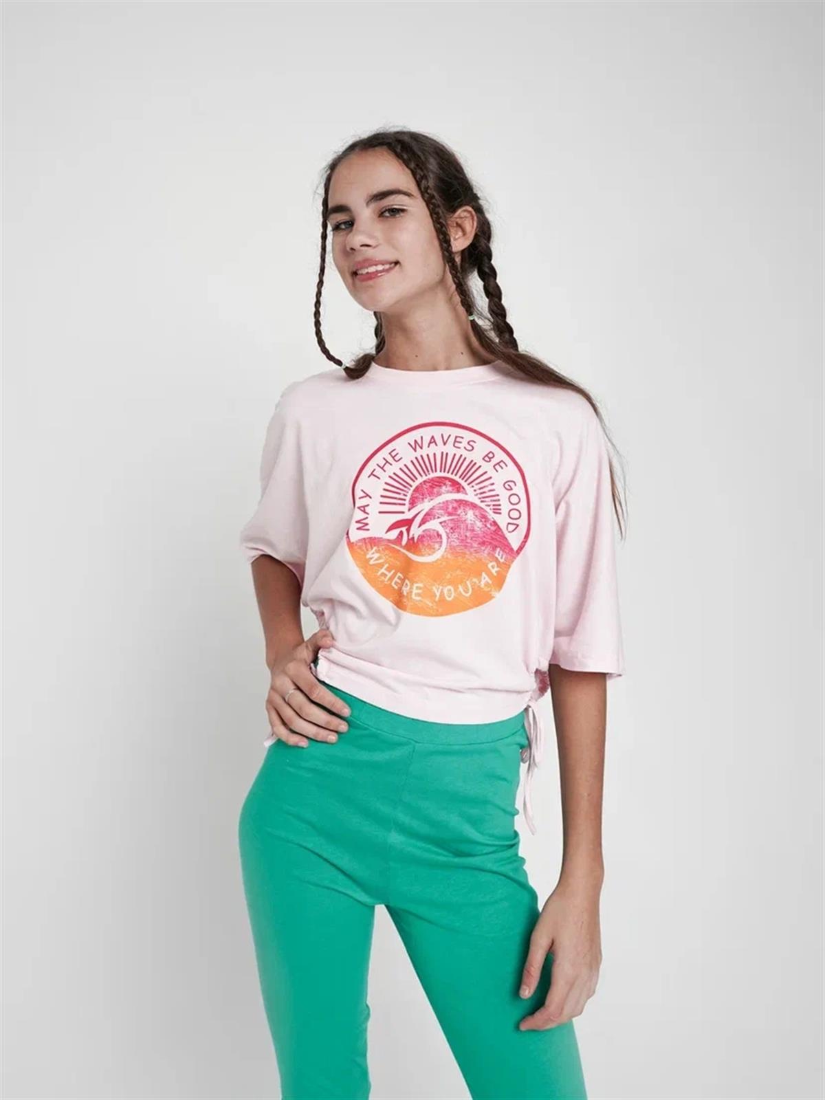 WHERE YOU ARE YAZILI KIZ T-SHIRT