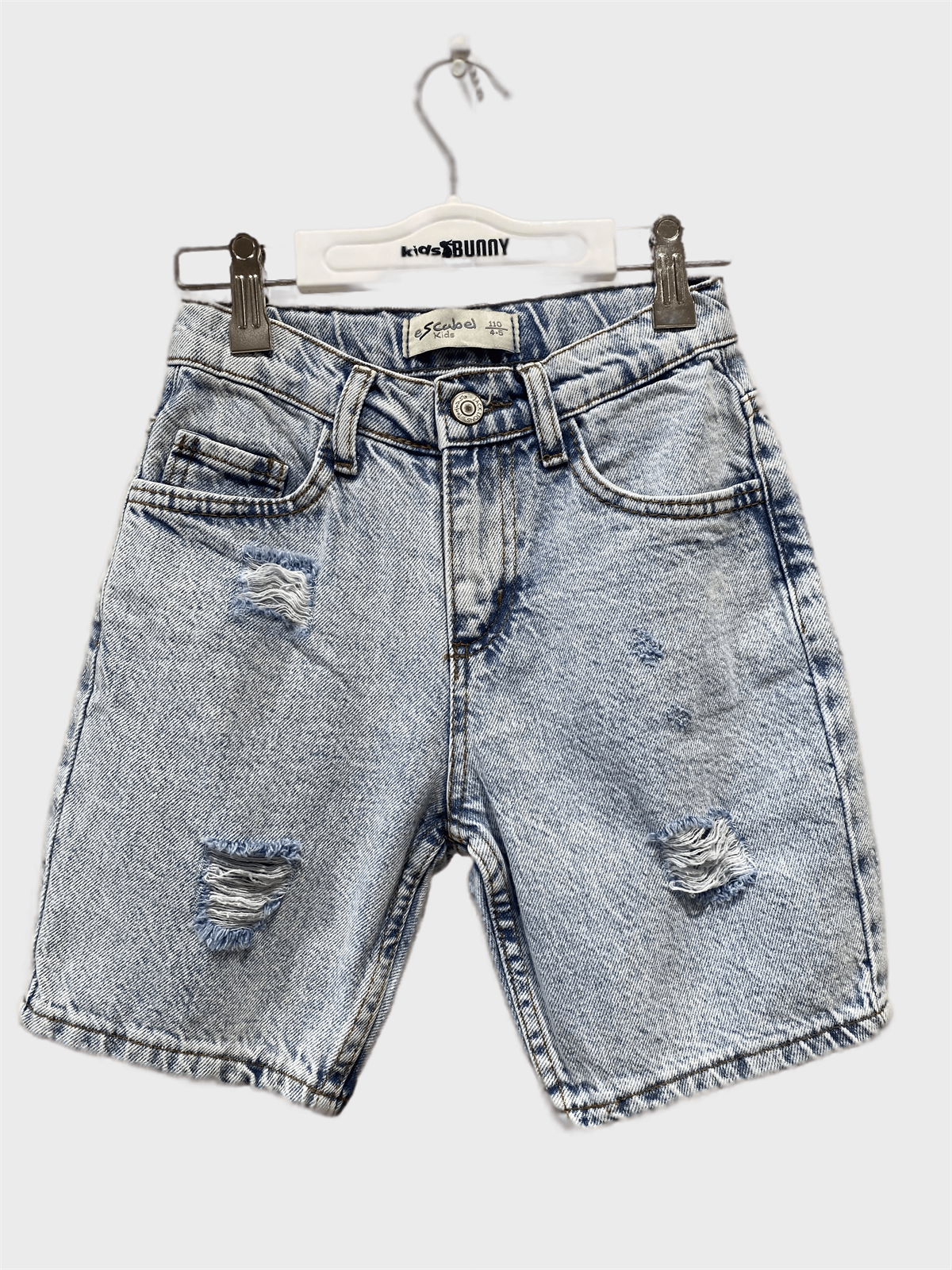 YIRTIK DETAYLI KOT ŞORT