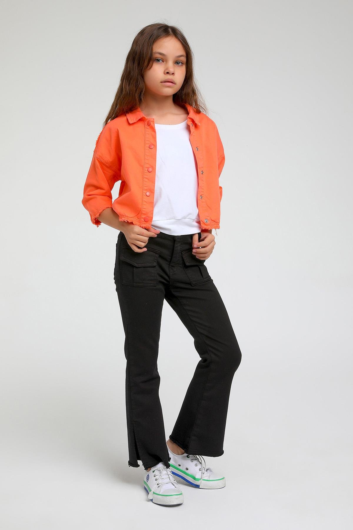 YIRTMAÇLI İSPANYOL PAÇA PANTALON