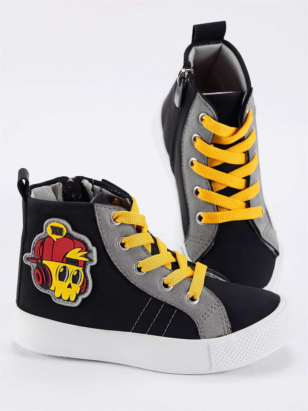 YO KURUKAFA ERKEK ÇOCUK SİYAH SNEAKERS