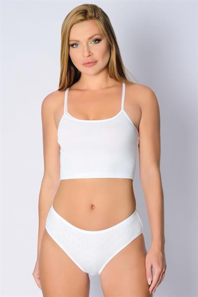Penye Jakarlı Hıgh-Leg Bikini