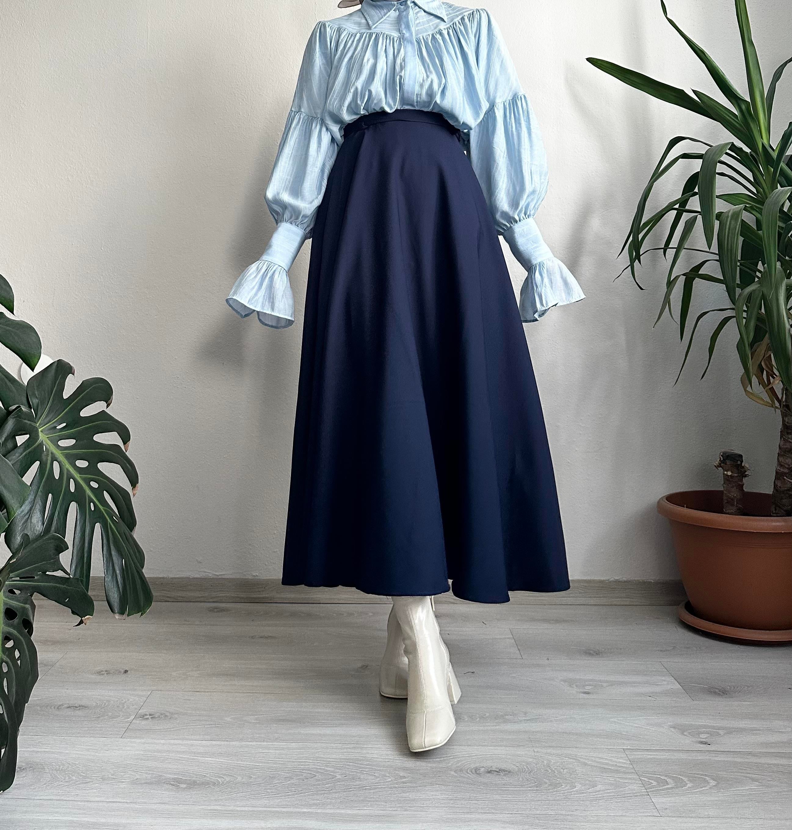 Lacivert Lienz Kloş Etek