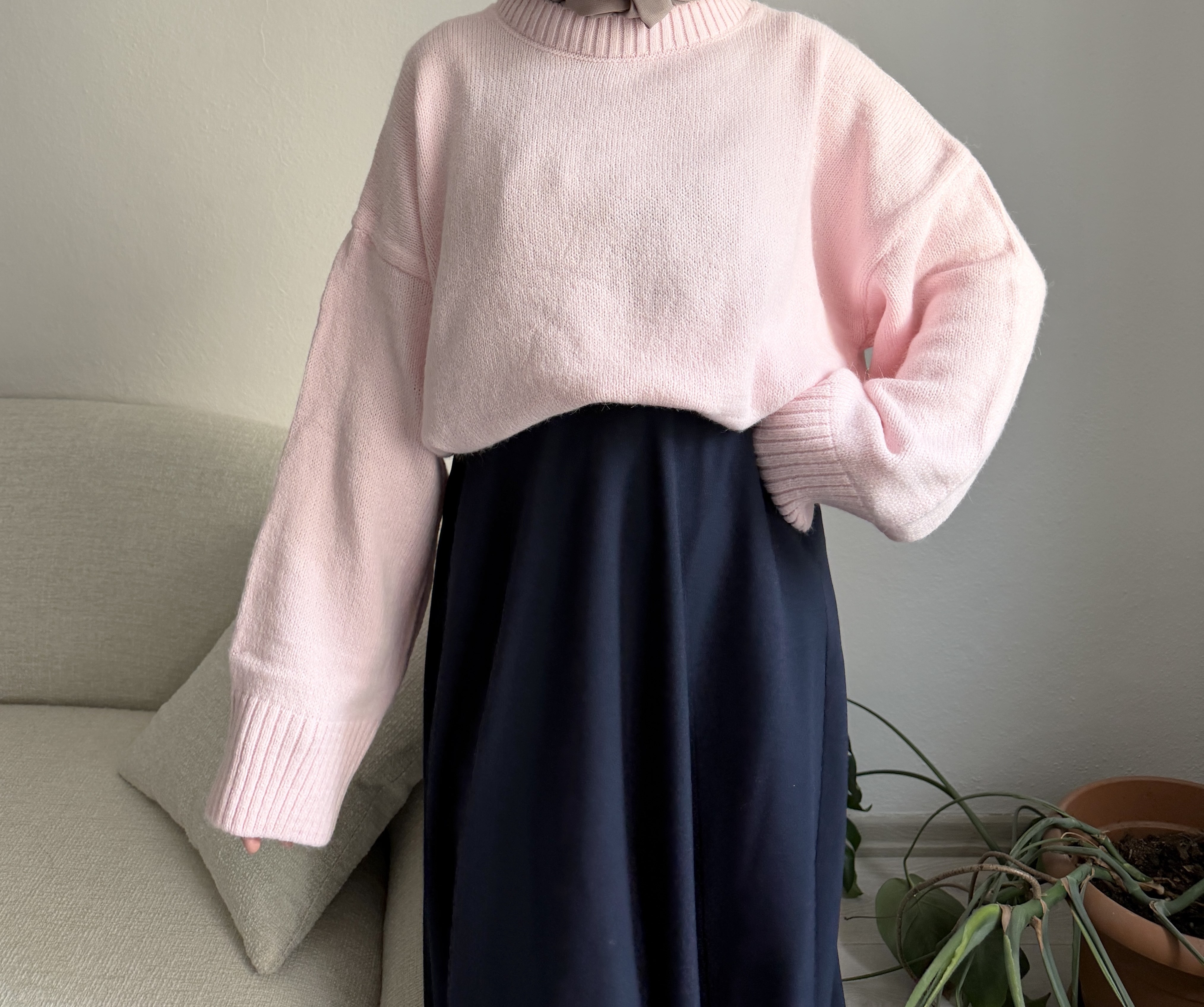 Pembe Oversize Kazak